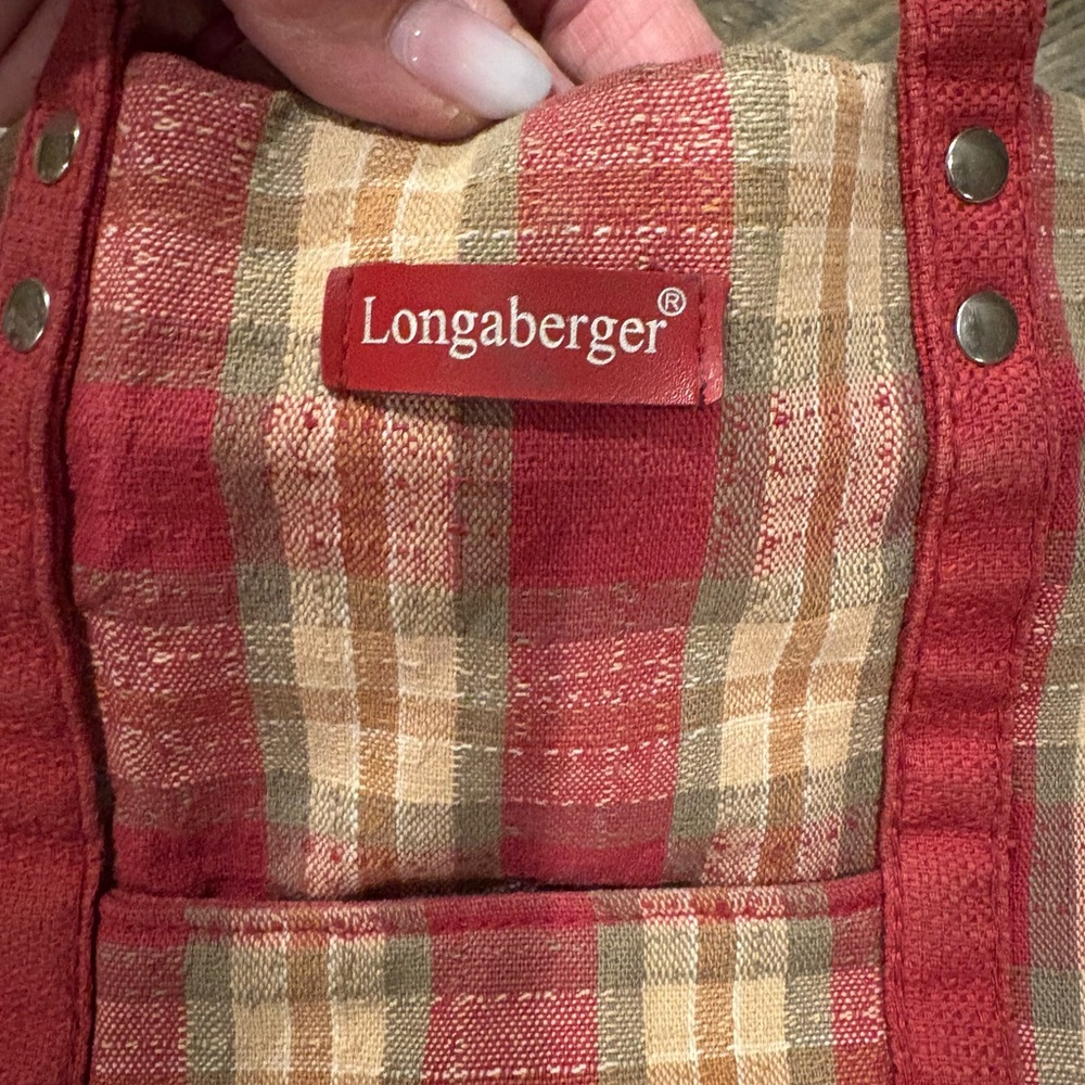 Longaberger Plaid Tote Bag View 2